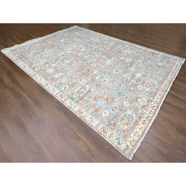 10'0" x 13'10" New Hand Knotted Brown Wool Rectangle Oriental Rug - MOA10210219