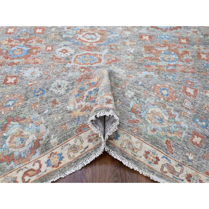 10'0" x 13'10" New Hand Knotted Brown Wool Rectangle Oriental Rug - MOA10210219