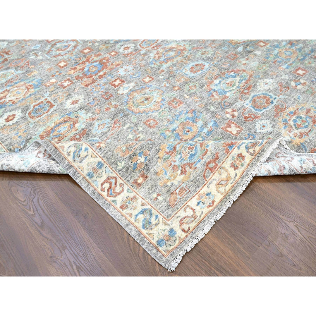10'0" x 13'10" New Hand Knotted Brown Wool Rectangle Oriental Rug - MOA10210219