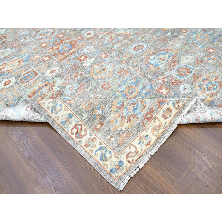 10'0" x 13'10" New Hand Knotted Brown Wool Rectangle Oriental Rug - MOA10210219