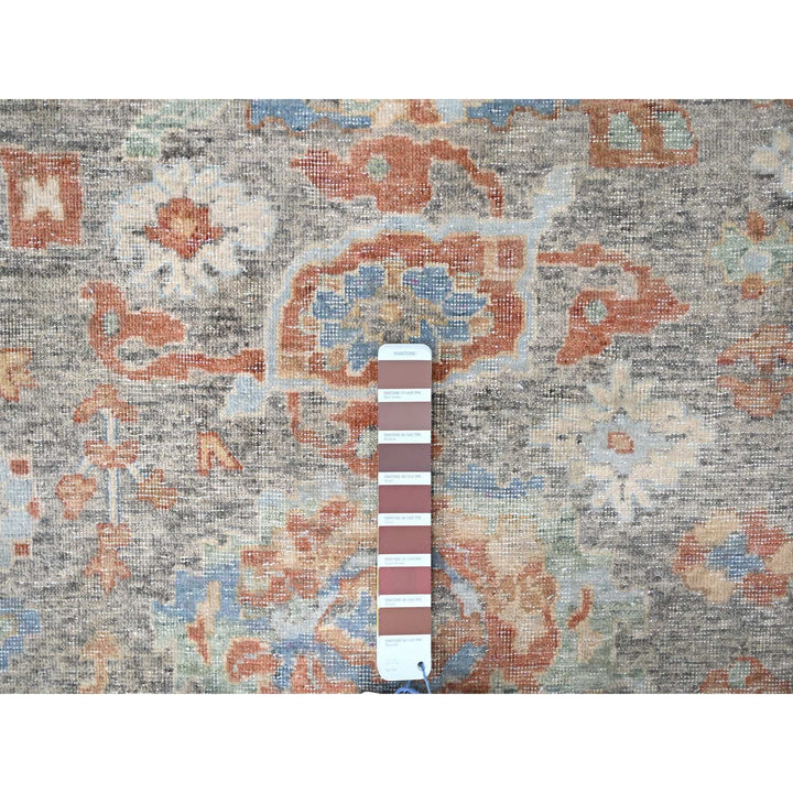 10'0" x 13'10" New Hand Knotted Brown Wool Rectangle Oriental Rug - MOA10210219