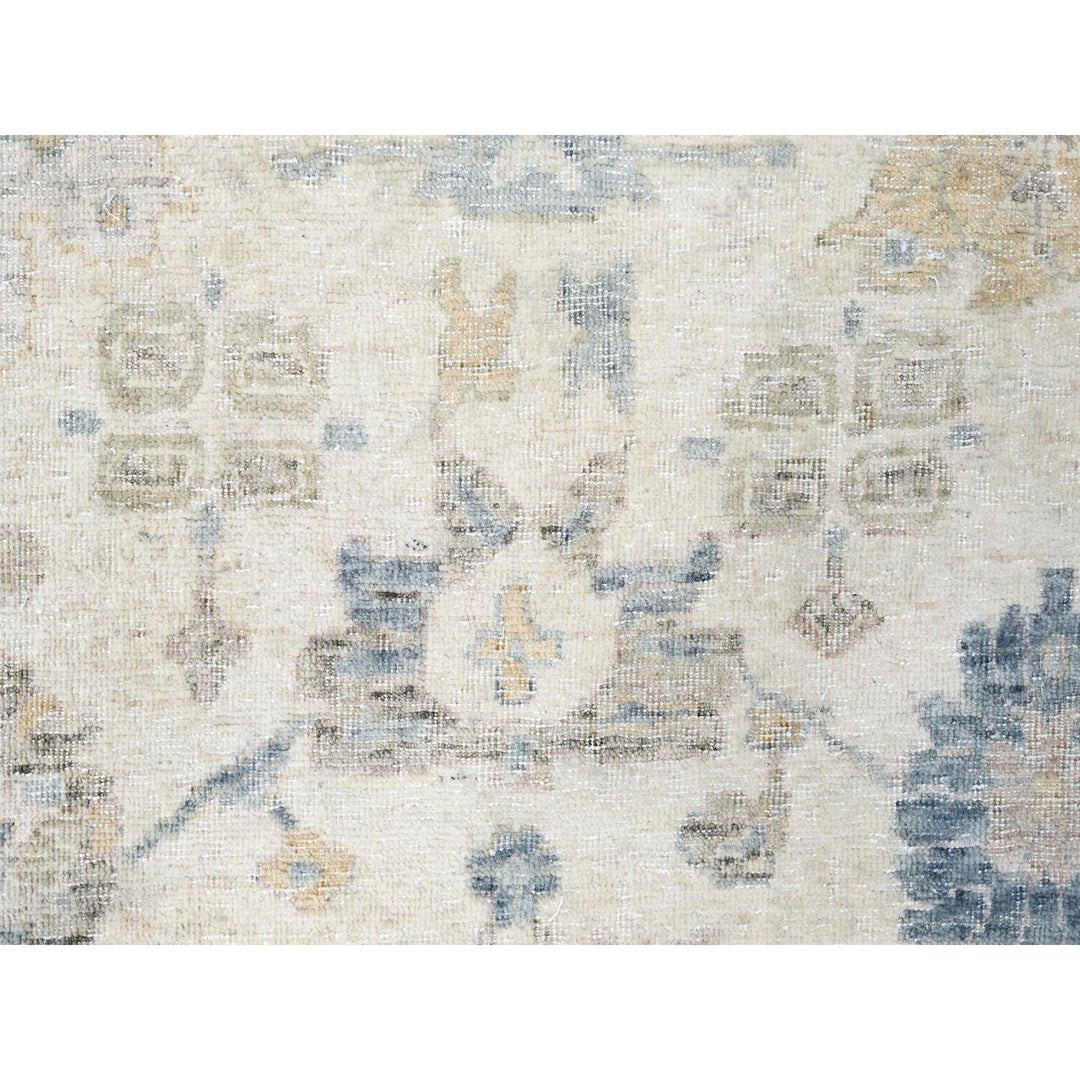 10'0" x 13'9" New Hand Knotted Ivory Wool Rectangle Oriental Rug - MOA10210225