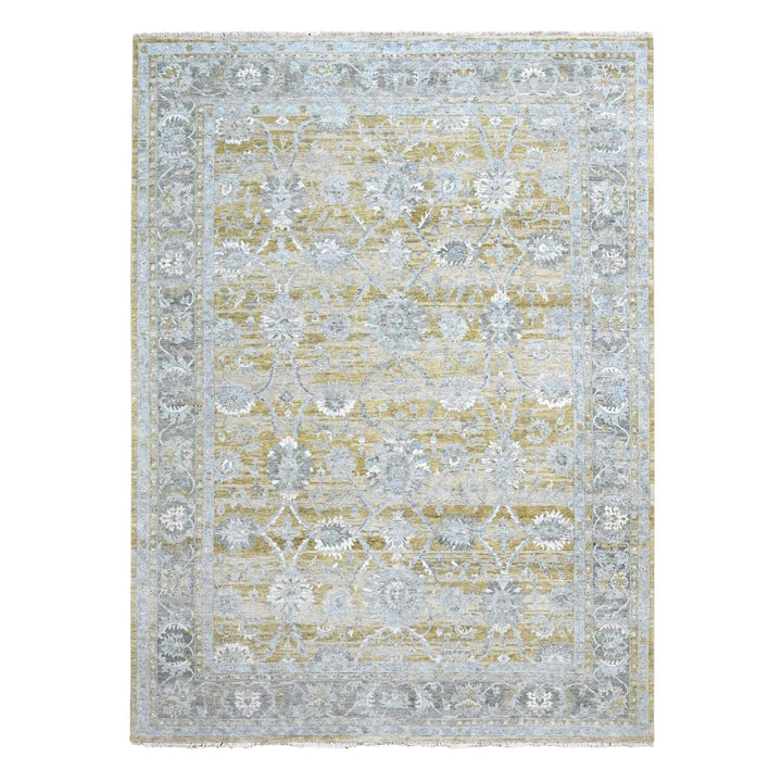 9'0" x 11'10" New Hand Knotted Brown Wool Rectangle Oriental Rug - MOA10210226