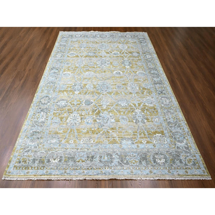 9'0" x 11'10" New Hand Knotted Brown Wool Rectangle Oriental Rug - MOA10210226