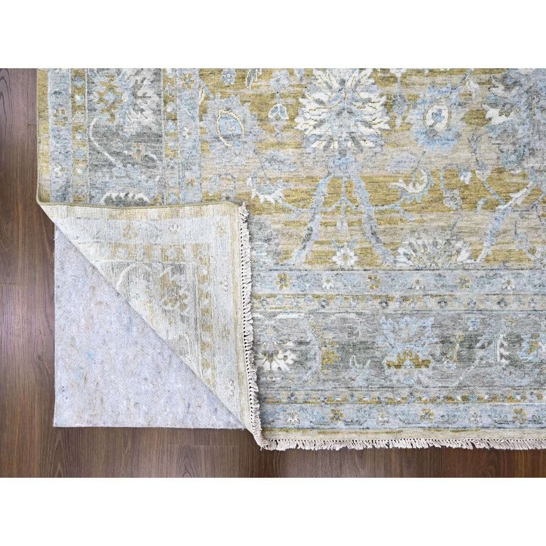 9'0" x 11'10" New Hand Knotted Brown Wool Rectangle Oriental Rug - MOA10210226