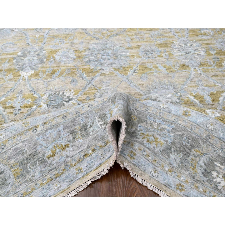 9'0" x 11'10" New Hand Knotted Brown Wool Rectangle Oriental Rug - MOA10210226