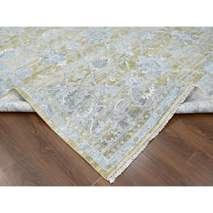 9'0" x 11'10" New Hand Knotted Brown Wool Rectangle Oriental Rug - MOA10210226