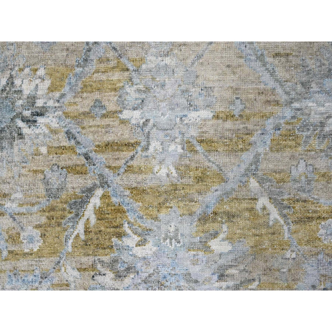 9'0" x 11'10" New Hand Knotted Brown Wool Rectangle Oriental Rug - MOA10210226
