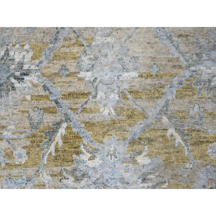 9'0" x 11'10" New Hand Knotted Brown Wool Rectangle Oriental Rug - MOA10210226