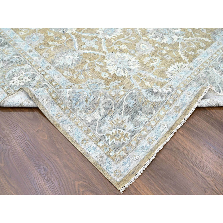 10'1" x 13'11" New Hand Knotted Brown Wool Rectangle Oriental Rug - MOA10210227