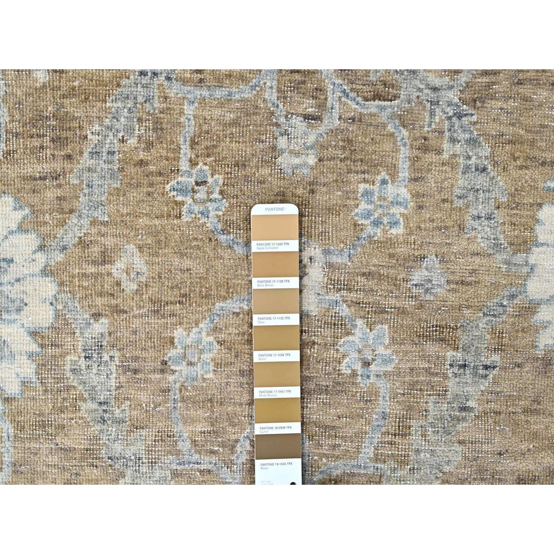 10'1" x 13'11" New Hand Knotted Brown Wool Rectangle Oriental Rug - MOA10210227