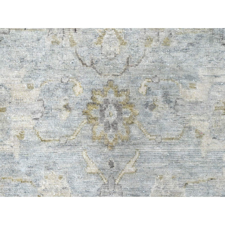 9'11" x 13'10" New Hand Knotted Grey Wool Rectangle Oriental Rug - MOA10210233