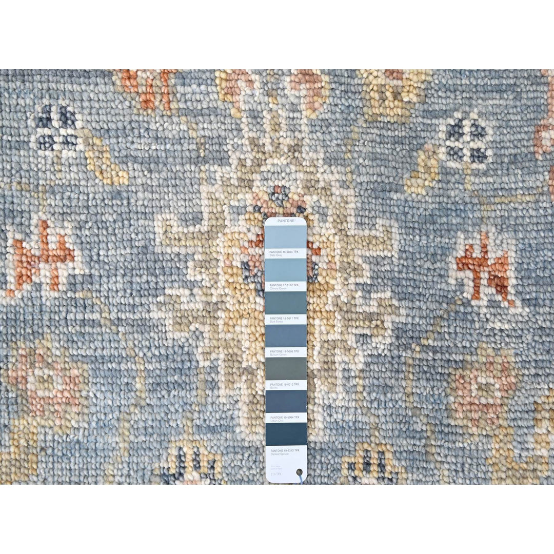 9'2" x 11'10" New Hand Knotted Blue Wool Rectangle Oriental Rug - MOA10210241