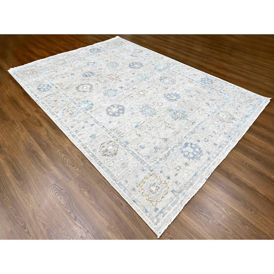 8'11" x 12'0" New Hand Knotted Brown Wool Rectangle Oriental Rug - MOA10210244