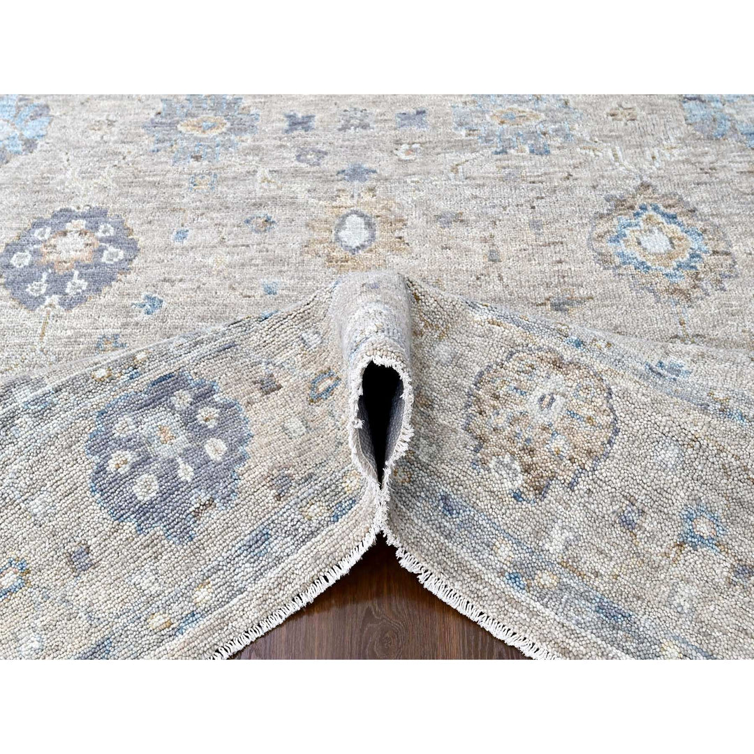 8'11" x 12'0" New Hand Knotted Brown Wool Rectangle Oriental Rug - MOA10210244
