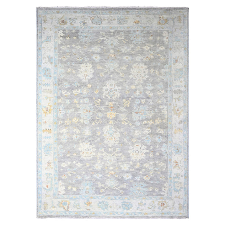 10'0" x 14'0" New Hand Knotted Grey Wool Rectangle Oriental Rug - MOA10210245