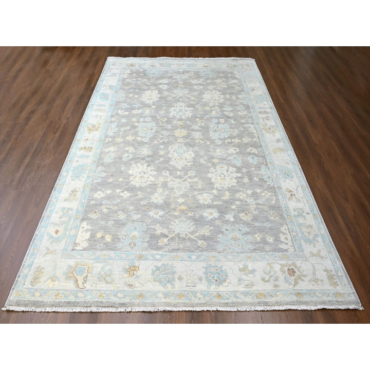 10'0" x 14'0" New Hand Knotted Grey Wool Rectangle Oriental Rug - MOA10210245