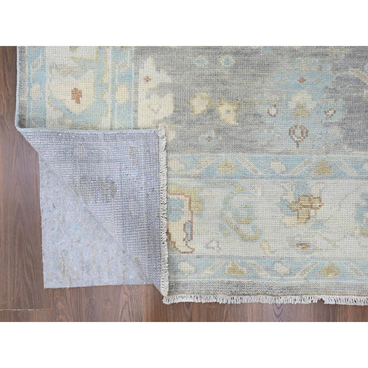 10'0" x 14'0" New Hand Knotted Grey Wool Rectangle Oriental Rug - MOA10210245