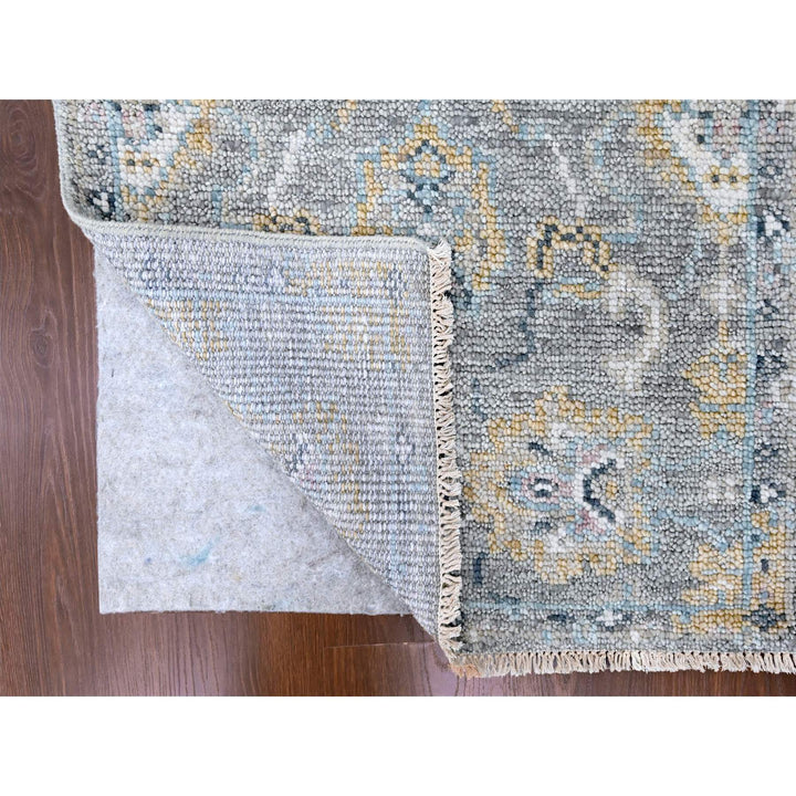 2'7" x 8'5" New Hand Knotted Grey Wool Runner Oriental Rug - MOA10210247