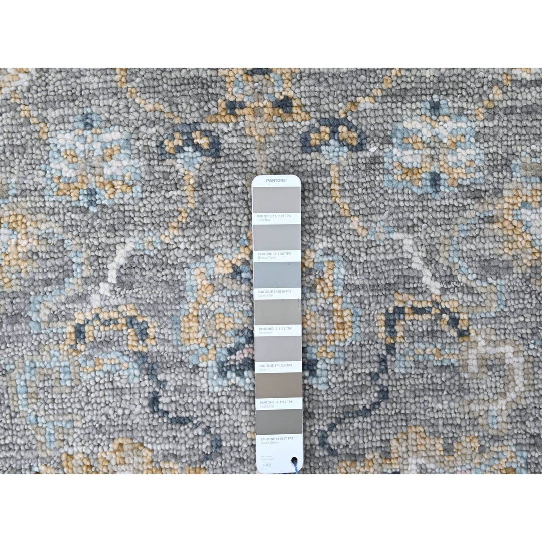 2'7" x 8'5" New Hand Knotted Grey Wool Runner Oriental Rug - MOA10210247