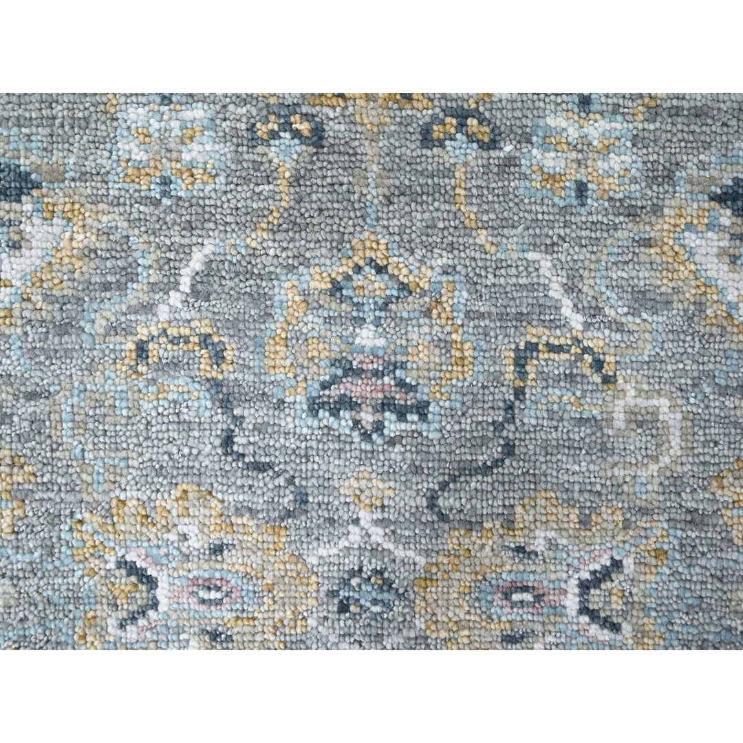 2'7" x 8'5" New Hand Knotted Grey Wool Runner Oriental Rug - MOA10210247
