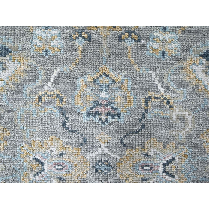 2'7" x 8'5" New Hand Knotted Grey Wool Runner Oriental Rug - MOA10210247