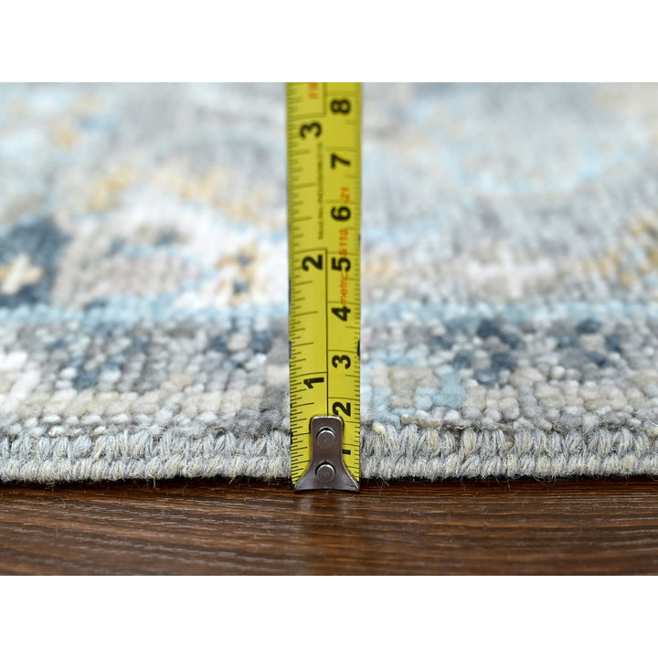 2'7" x 8'5" New Hand Knotted Grey Wool Runner Oriental Rug - MOA10210247