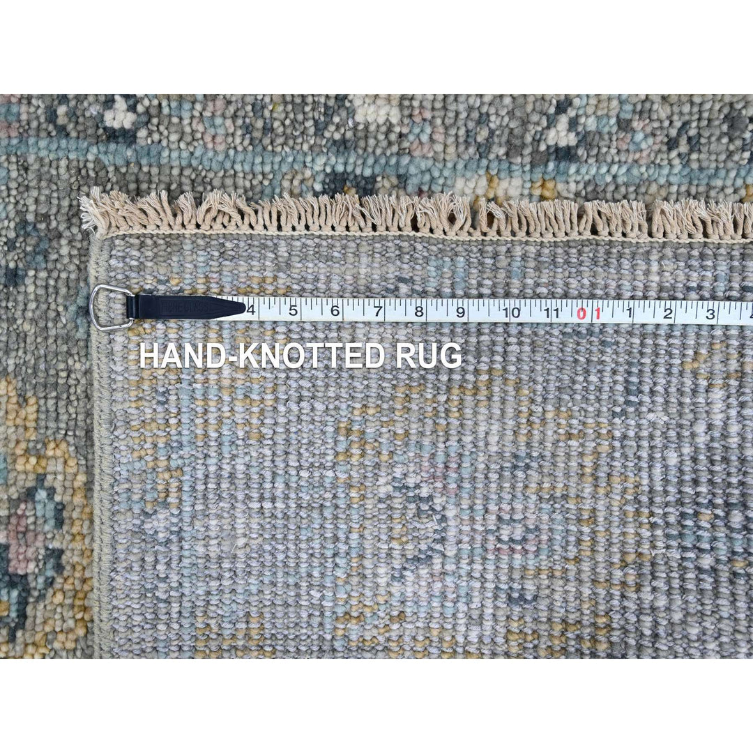2'7" x 8'5" New Hand Knotted Grey Wool Runner Oriental Rug - MOA10210247