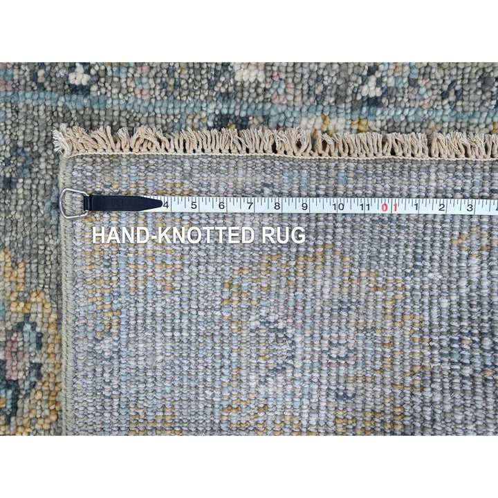 2'7" x 8'5" New Hand Knotted Grey Wool Runner Oriental Rug - MOA10210247