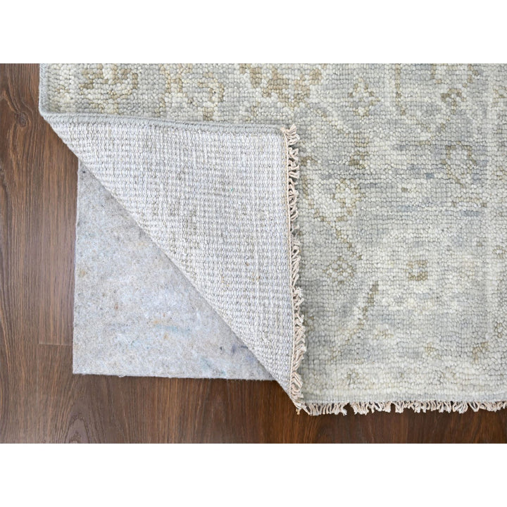 2'6" x 8'5" New Hand Knotted Grey Wool Runner Oriental Rug - MOA10210254