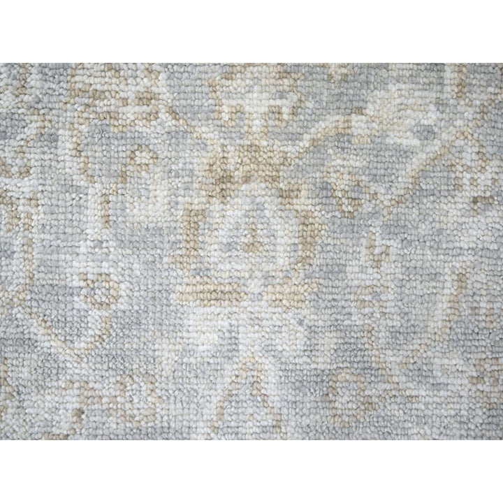 2'6" x 8'5" New Hand Knotted Grey Wool Runner Oriental Rug - MOA10210254