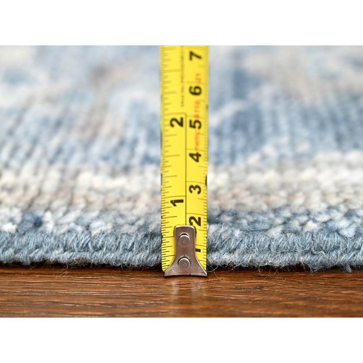 2'6" x 8'5" New Hand Knotted Blue Wool Runner Oriental Rug - MOA10210265