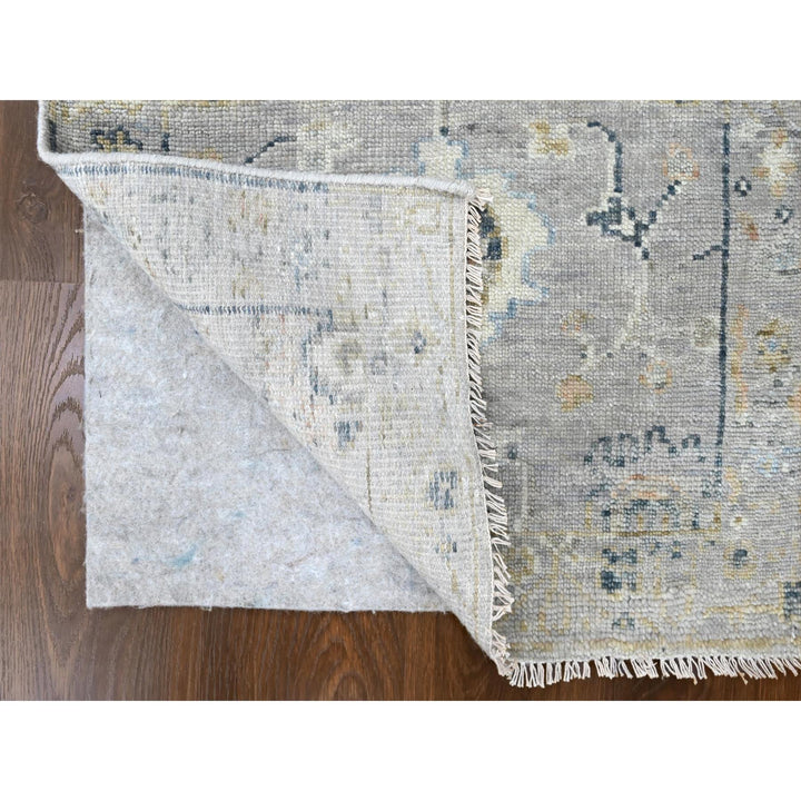 2'5" x 8'5" New Hand Knotted Grey Wool Runner Oriental Rug - MOA10210274