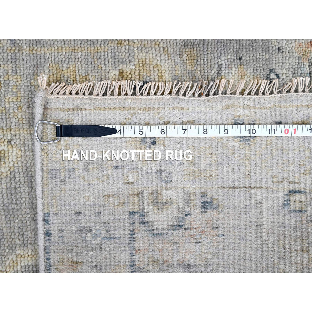 2'5" x 8'5" New Hand Knotted Grey Wool Runner Oriental Rug - MOA10210274