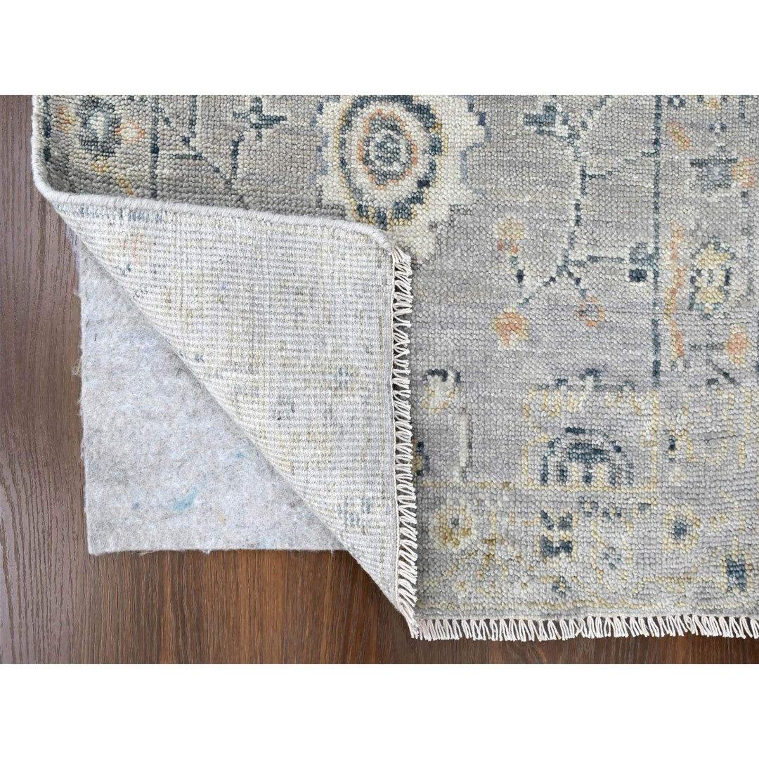 2'3" x 11'2" New Hand Knotted Grey Wool Runner Oriental Rug - MOA10210277