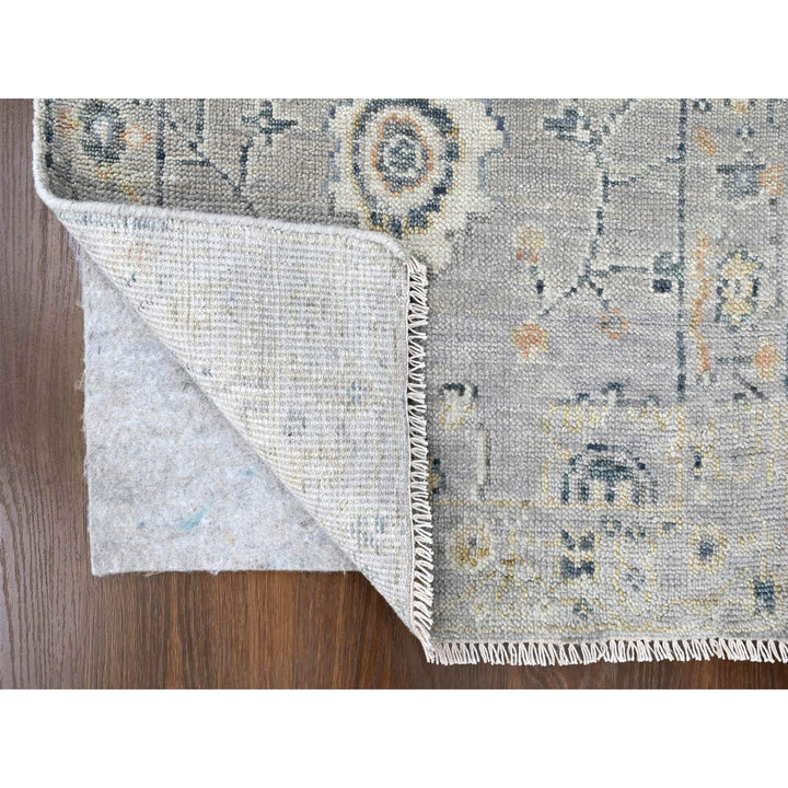 2'3" x 11'2" New Hand Knotted Grey Wool Runner Oriental Rug - MOA10210277