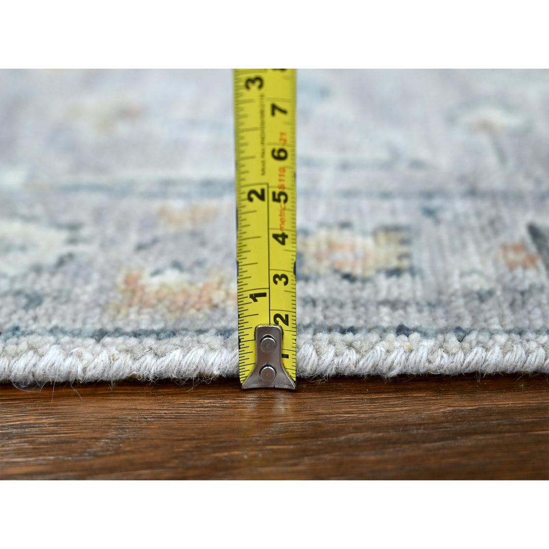 2'3" x 11'2" New Hand Knotted Grey Wool Runner Oriental Rug - MOA10210277