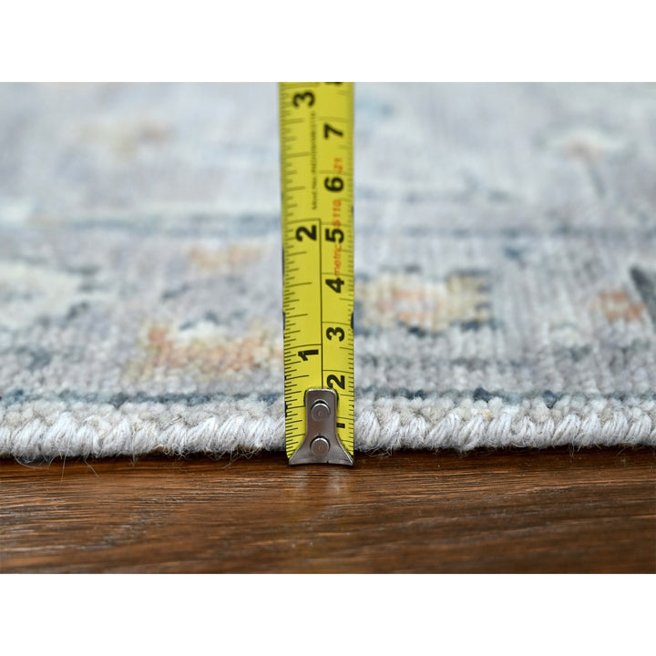 2'3" x 11'2" New Hand Knotted Grey Wool Runner Oriental Rug - MOA10210277