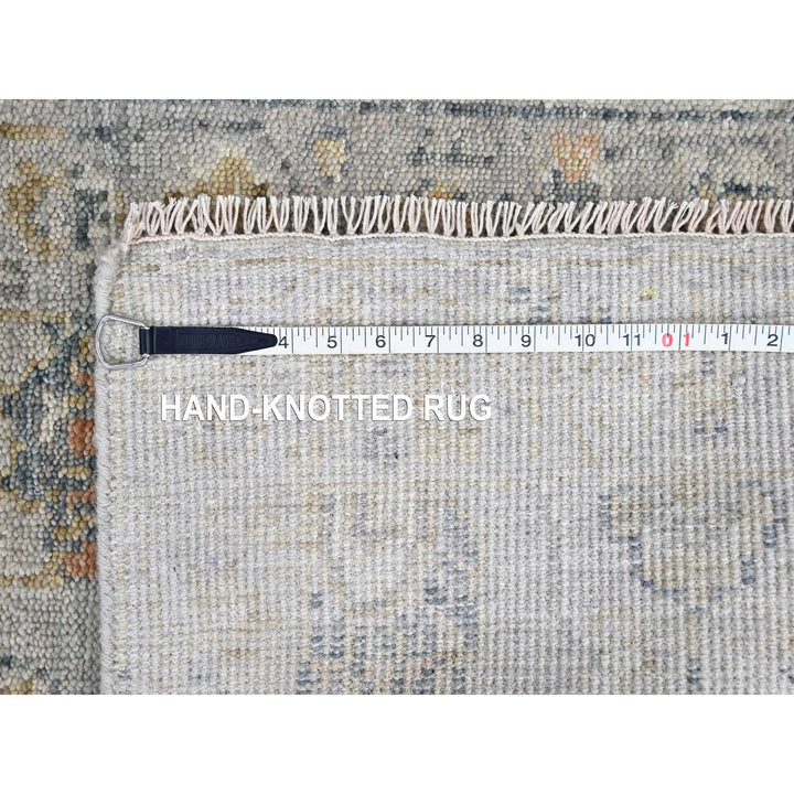 2'3" x 11'2" New Hand Knotted Grey Wool Runner Oriental Rug - MOA10210277