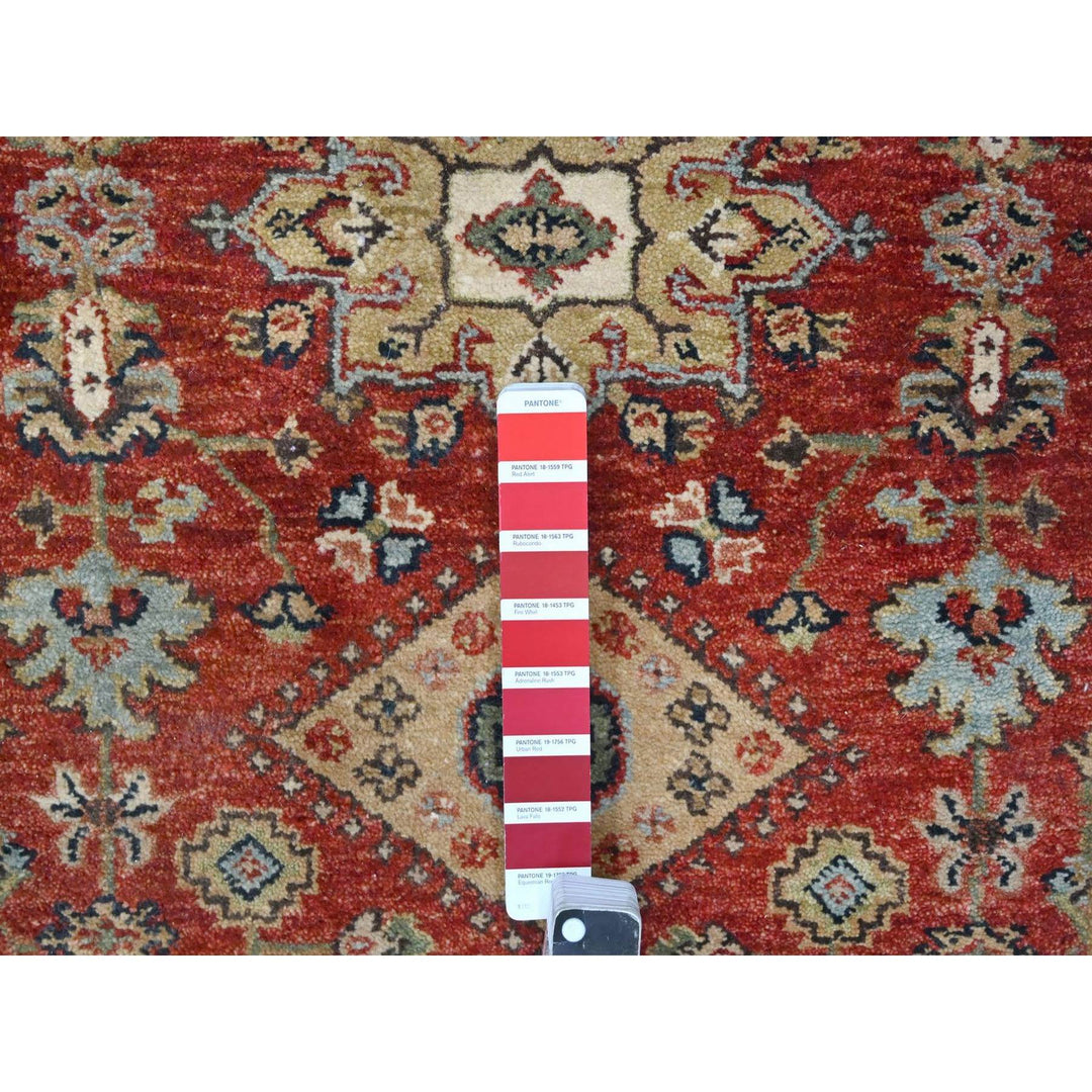2'9" x 9'10" New Hand Knotted Red Wool Runner Oriental Rug - MOA10210296