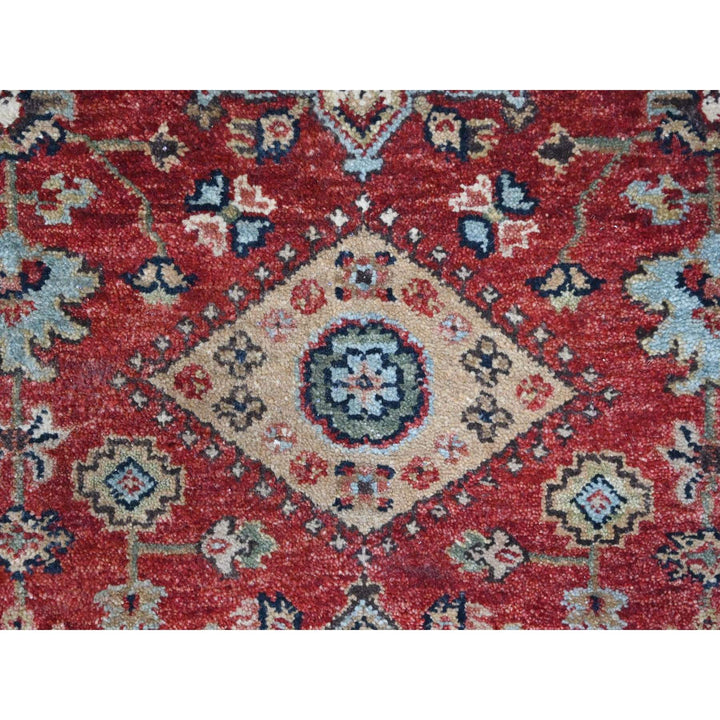 2'9" x 9'10" New Hand Knotted Red Wool Runner Oriental Rug - MOA10210296