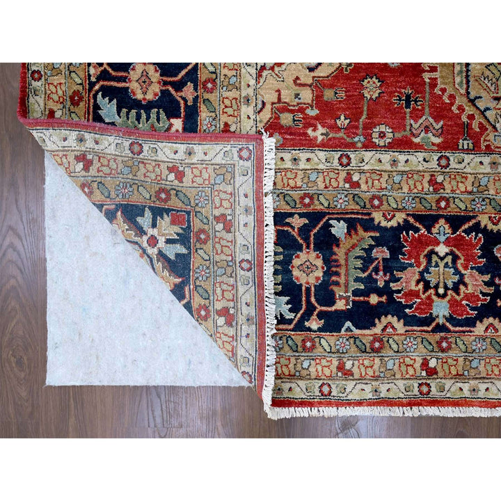 12'0" x 14'11" New Hand Knotted Red Wool Rectangle Oriental Rug - MOA10210299