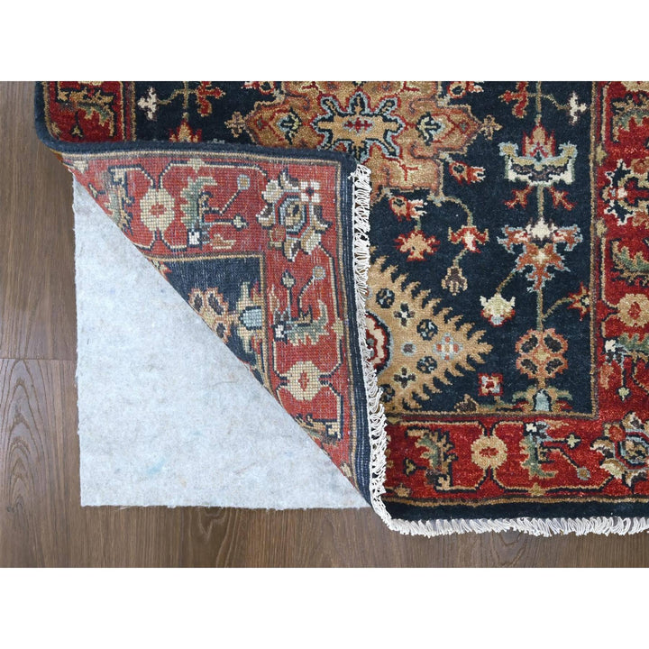 2'7" x 5'11" New Hand Knotted Blue Wool Runner Oriental Rug - MOA10210301