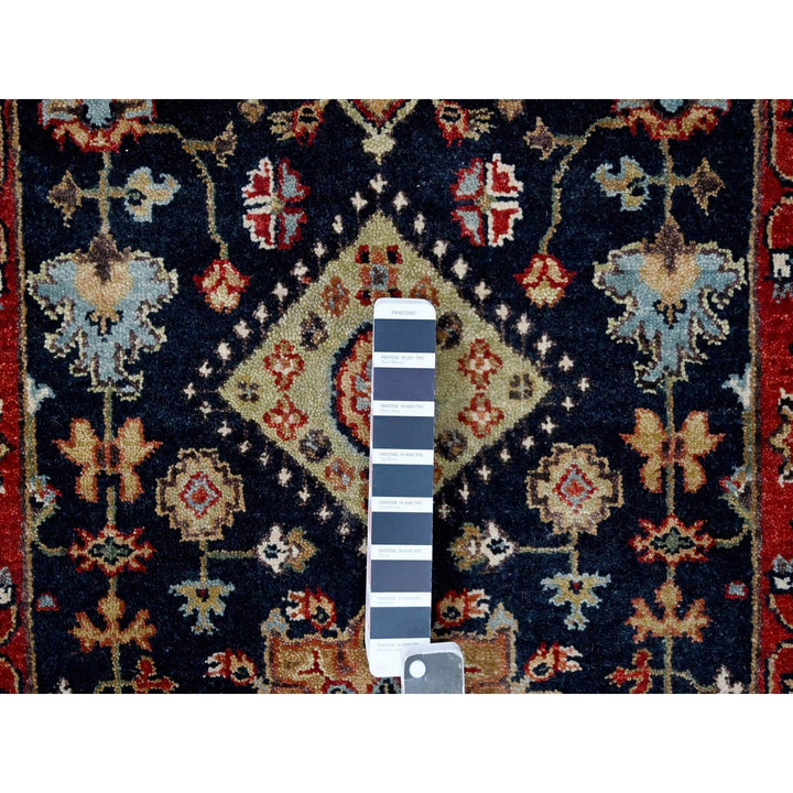 2'7" x 5'11" New Hand Knotted Blue Wool Runner Oriental Rug - MOA10210301