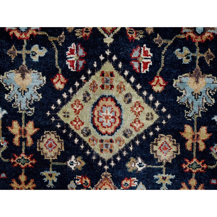 2'7" x 5'11" New Hand Knotted Blue Wool Runner Oriental Rug - MOA10210301