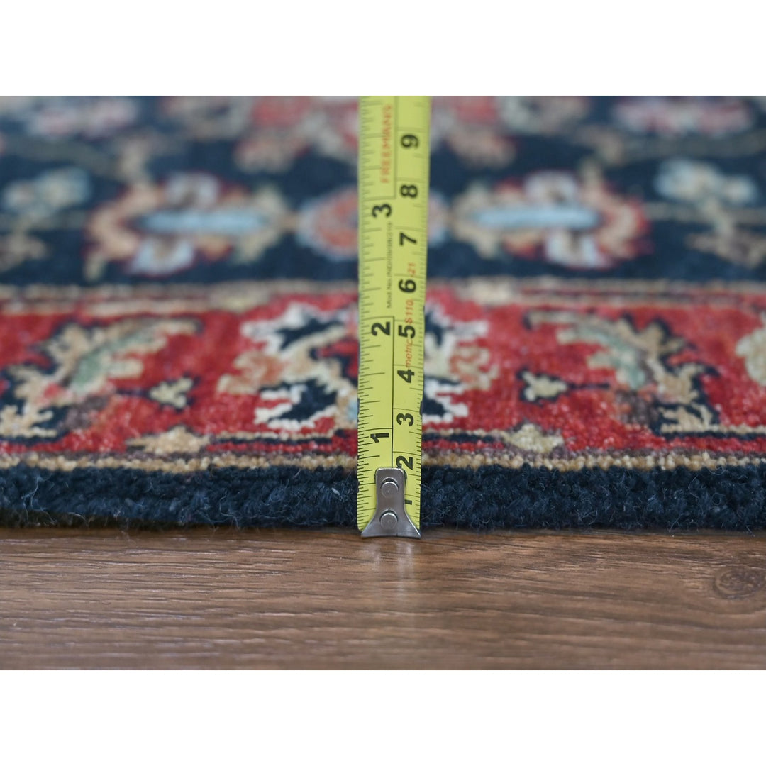 2'7" x 5'11" New Hand Knotted Blue Wool Runner Oriental Rug - MOA10210301