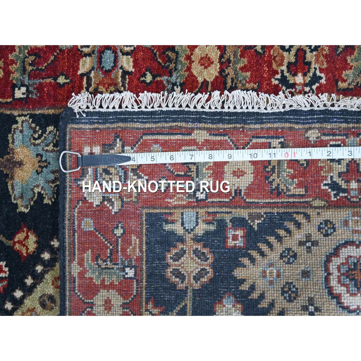 2'7" x 5'11" New Hand Knotted Blue Wool Runner Oriental Rug - MOA10210301