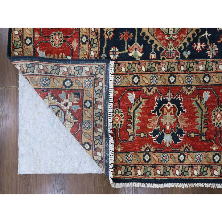 10'1" x 13'10" New Hand Knotted Blue Wool Rectangle Oriental Rug - MOA10210303