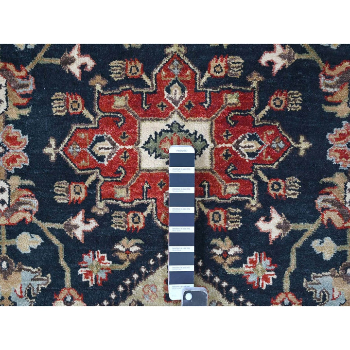 10'1" x 13'10" New Hand Knotted Blue Wool Rectangle Oriental Rug - MOA10210303