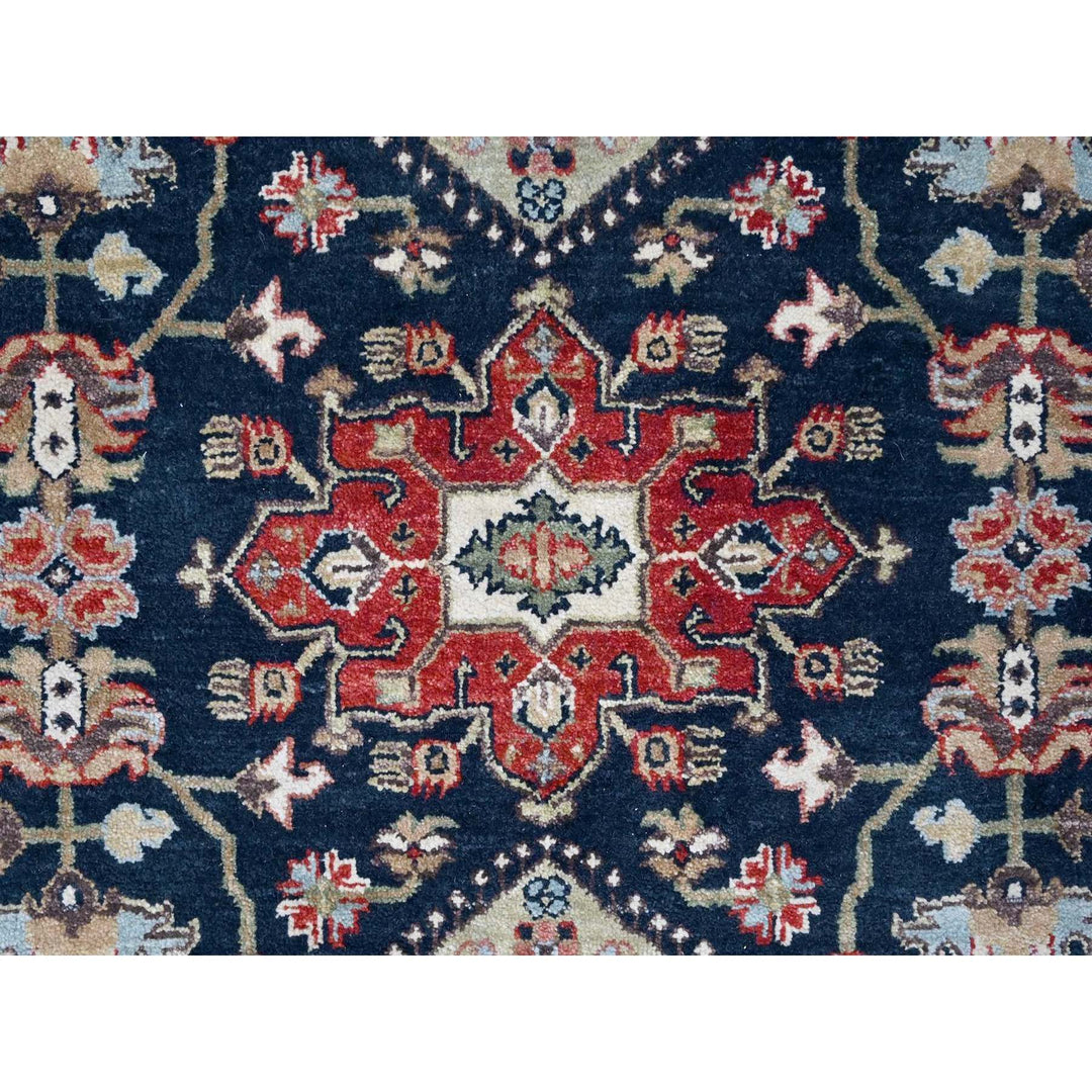 10'1" x 13'10" New Hand Knotted Blue Wool Rectangle Oriental Rug - MOA10210303